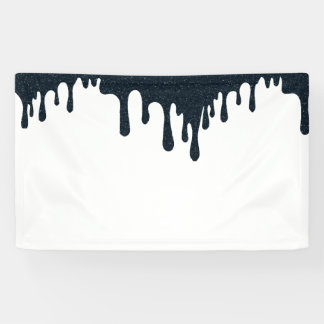 Bannière supérieure à goutte de charbon – Noir et