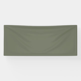 Bannière sur mesure en tissu vert mousse