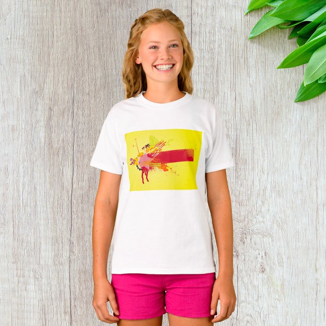 Bannière urbaine T-shirt rouge jaune (Créateur téléchargé)