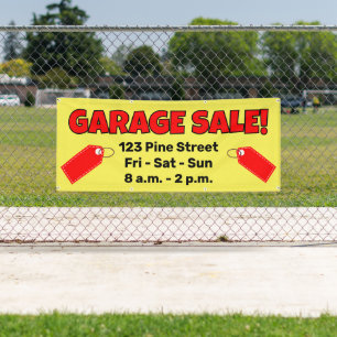 Bannière VENTE DE GARAGE personnalisée !