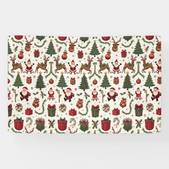 Bannière Vintage Christmas Vinyl (Horizontal)