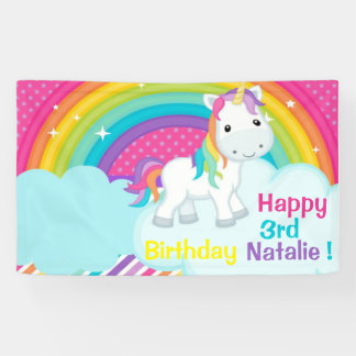 Bannière Vinyl Unicorne mignonne