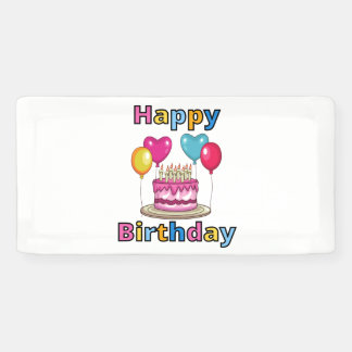 Bannière vinyle 2x1 Joyeux Anniversaire