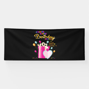 Bannière vinyle 4x10 Joyeux Anniversaire À Toi