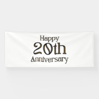 Bannière vinyle 4x10 pour les 20 ans