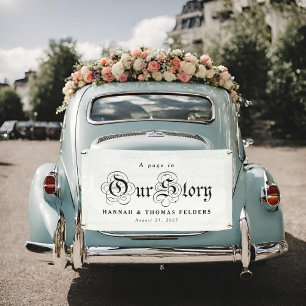 Bannière voiture Mariage Storybook
