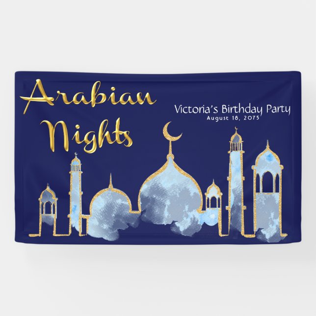 Bannières d'anniversaire des nuits arabes (Horizontal)