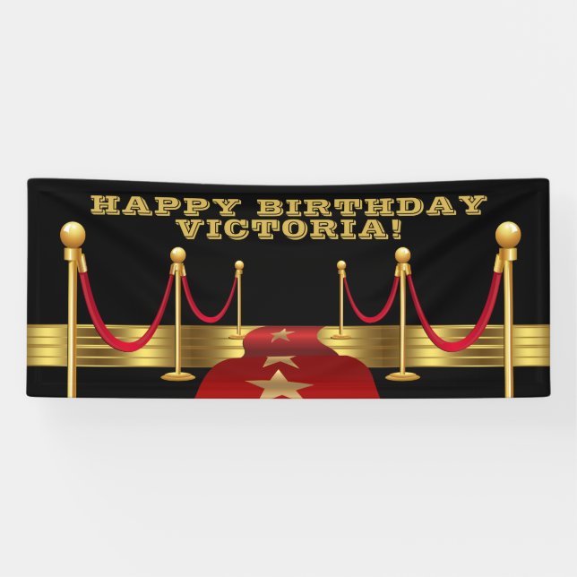 Bannières d'anniversaire Hollywood (Horizontal)