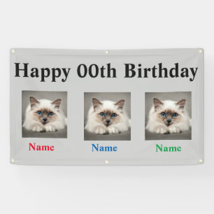 Bannières d'anniversaire pour des triplets