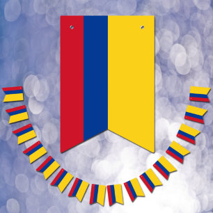 Bannières de fête colombiennes, drapeau colombien