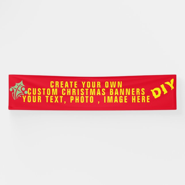 Bannières de Noël personnalisées, do-it-yourself v (Horizontal)