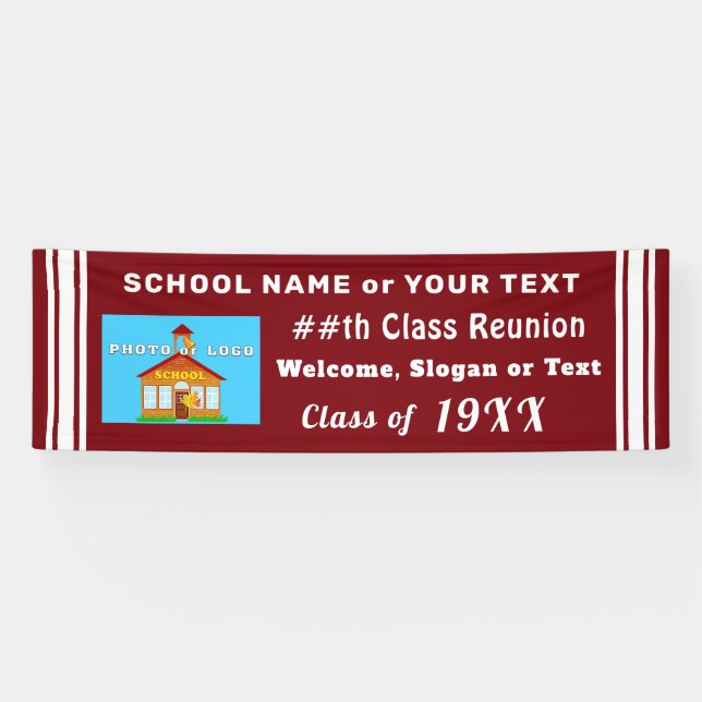 Bannières de réunion de classe personnalisées Déco (Horizontal)