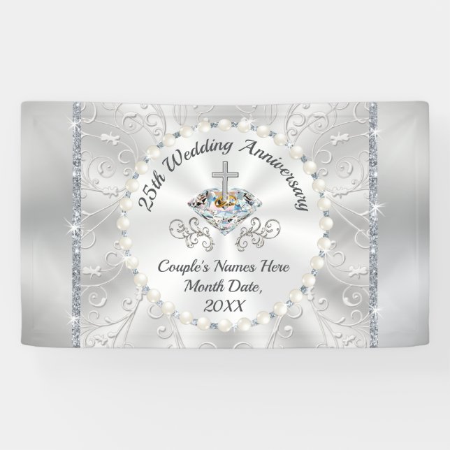 Bannières du 25e anniversaire du Mariage de CHRIST (Horizontal)