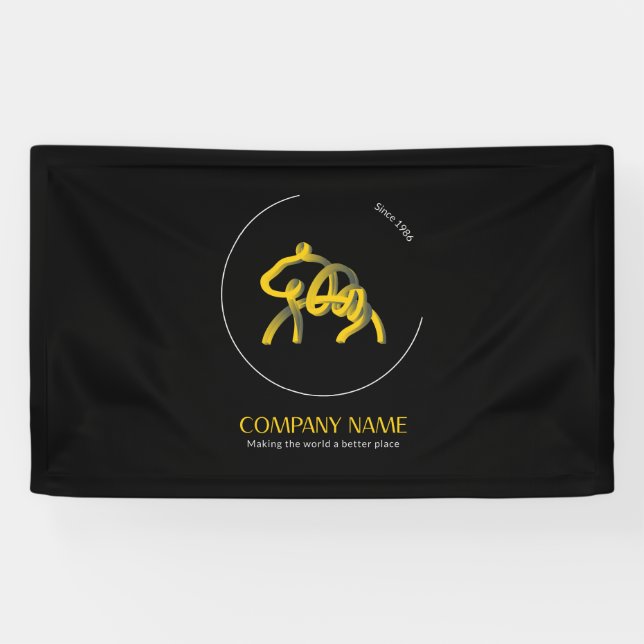 Bannières en vinyle de logo personnalisé foncé (Horizontal)