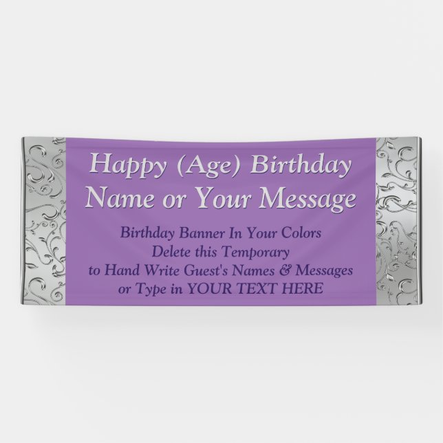 Bannières personnalisées d'anniversaire, votre (Horizontal)