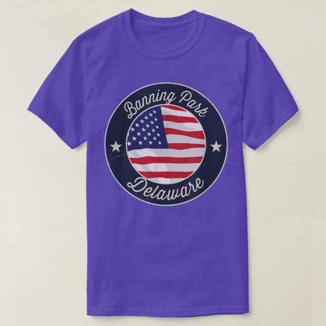 Banning Park - Patriotic Delaware Souvenir T-Shirt (Design vorne)
