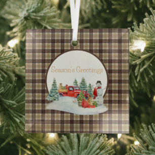 Bannockbane Original Scottish Tartan Ornament Aus Glas