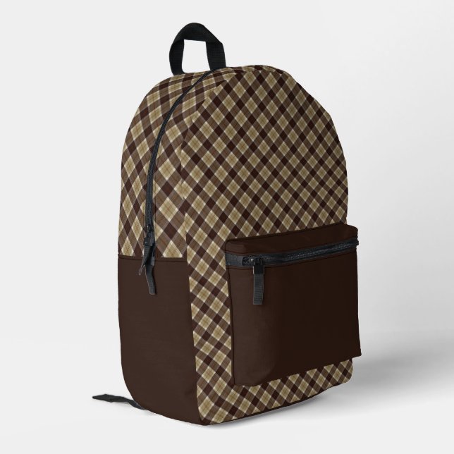 Bannockbane Scottish Clan Tartan Bedruckter Rucksack (Rückseitige Ecke links)