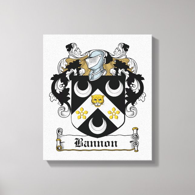 Bannon Familienwappen Leinwanddruck (Vorderseite)