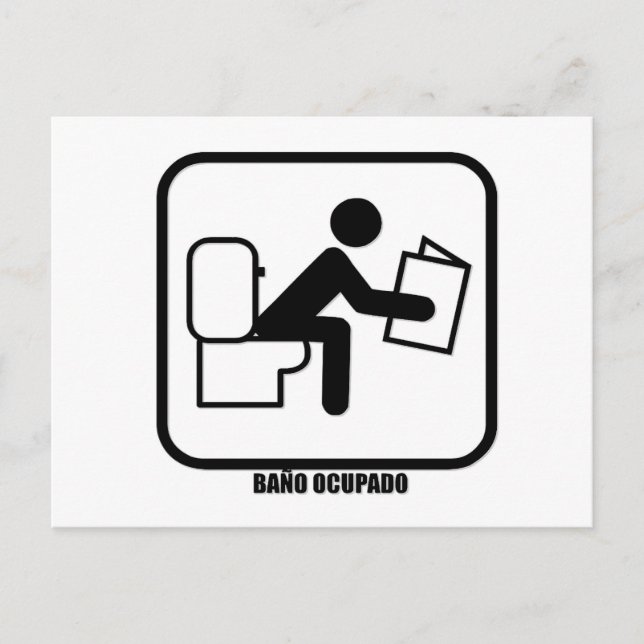 Baño Ocupado Postkarte (Vorderseite)