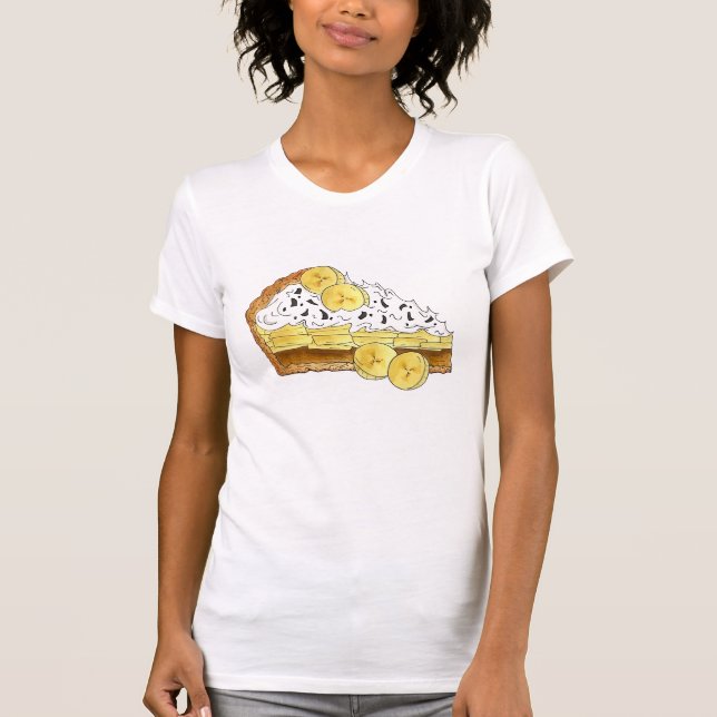 Banoffee Banana Toffee Pie Slice UK British Food T-Shirt (Vorderseite)