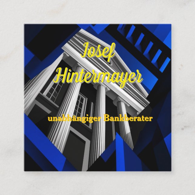 Banquier, carte de visite de banquier (Devant)