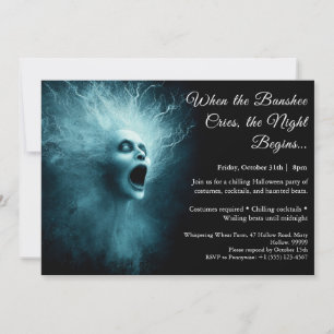 Banshee Cry Halloween Costume Party Invitation