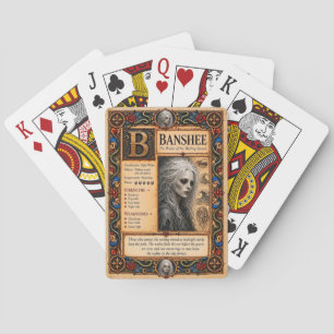 Banshee, mittelalterliche Bestiarien-Kunst Spielkarten