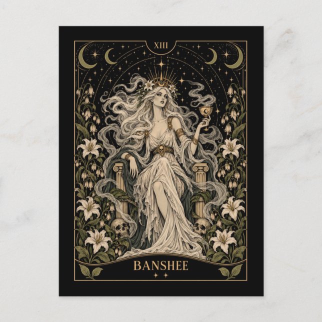 Banshee, Sternen-Tarot-Kunst Postkarte (Vorderseite)