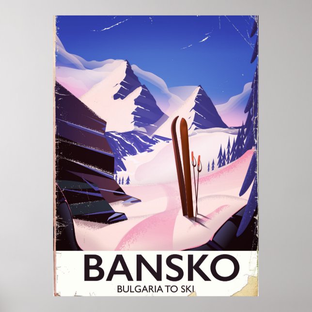 Bansko Bulgarien zum Skifahren Poster (Vorne)