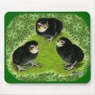 Bantam Chicks im Garten Mousepad