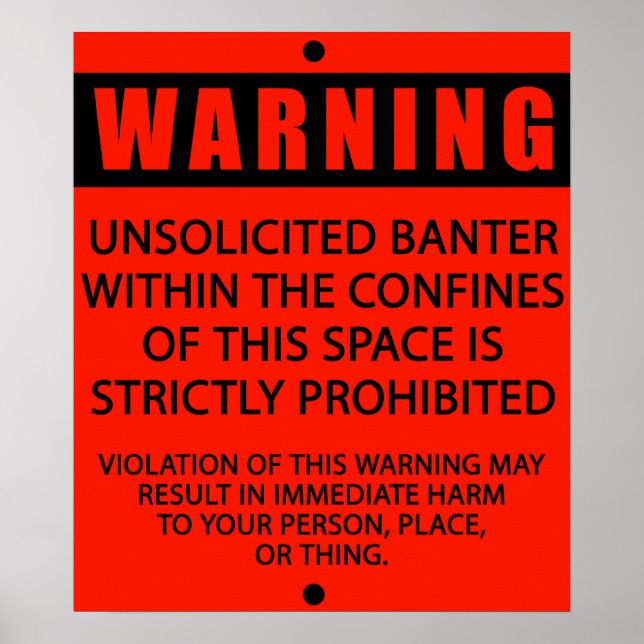 BANTER WARNING_RED POSTER (Vorne)