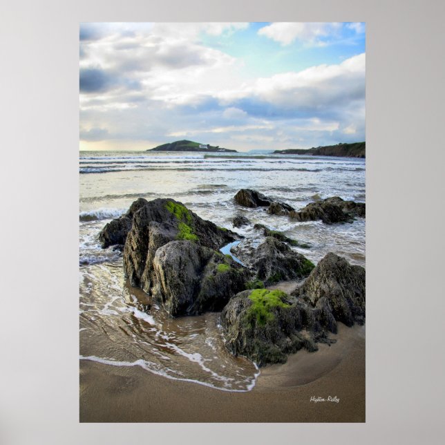 Bantham Rocks bis Burgh Island Poster (Vorne)