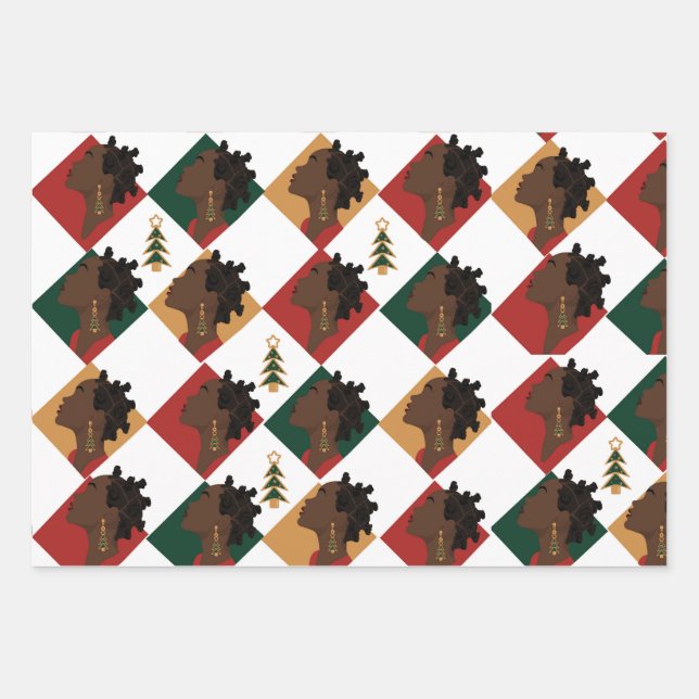 Bantu Tri Remix Wrapping Paper Flat Sheet Set 3 Geschenkpapier Set (Vorderseite)