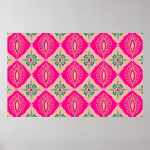 Bantul Batik in verschiedenen Farben, Batik ist ei Poster