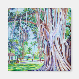 Banyan Tree bei Waimea Plantation Hütten Magnet