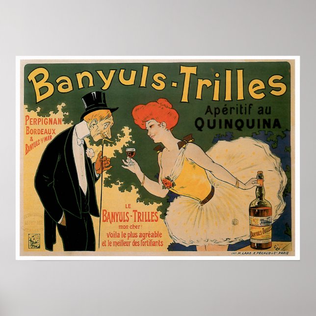 Banyuls Trilles Vintages Weingetränk Poster (Vorne)