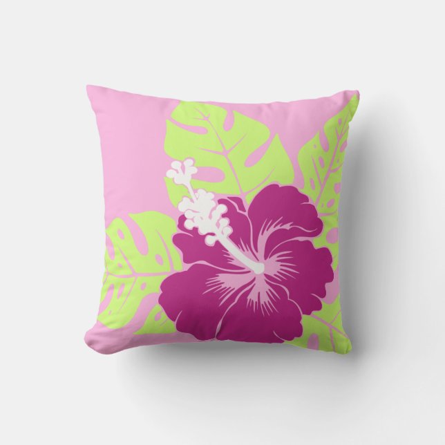 Banzai Beach Hawaiian Hibiskus Pillows Kissen (Vorderseite)