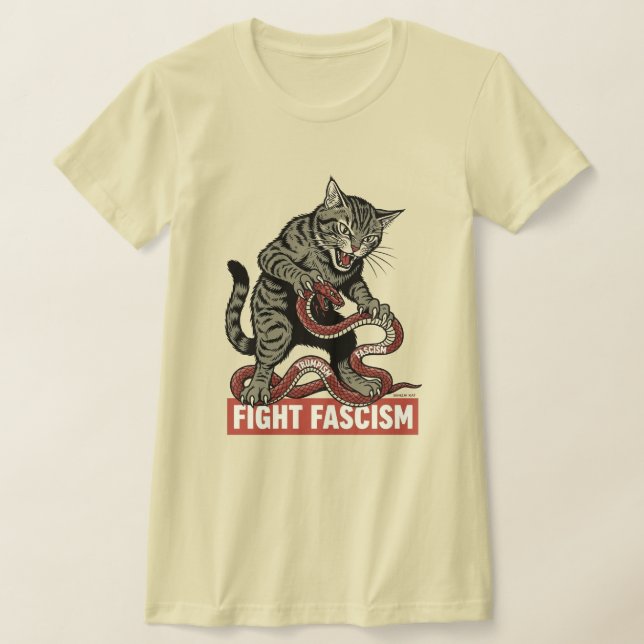 Banzai Kat Fight Fascism  T-Shirt (Ablage )