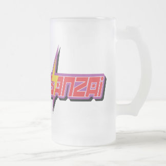 Banzai-Logo-Glas-Tasse Mattglas Bierglas