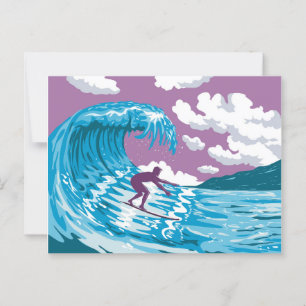 Banzai Pipeline Off Ehukai Beach Park Hawaii WPA Postkarte