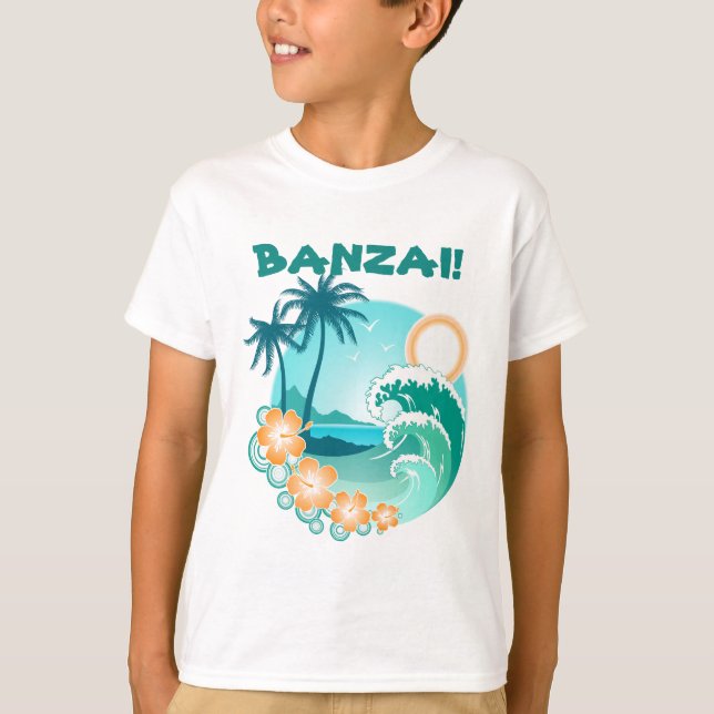 Banzai Surfing T-Shirt (Vorderseite)