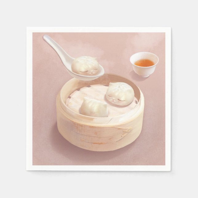 Bao Baby - Tea Time Bao Buddies Serviette (Vorderseite)