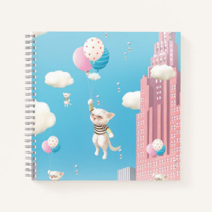 Bao Bao: Himmlische Kätzchen Ballon-Fantasie Notizbuch