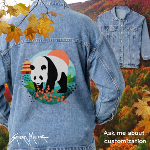 BAO SHI - Veste en denim Panda