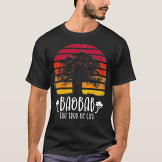 Baobab Tree African Retro Sunset Baobab Chonk Tree T-Shirt