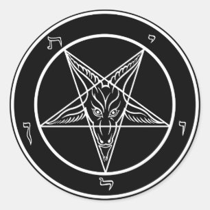 Baphomet Abziehbilder Runder Aufkleber
