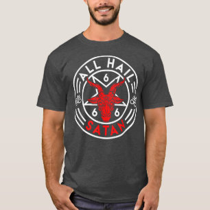 Baphomet All Hail Satan Devil Goat Bafomet T-Shirt