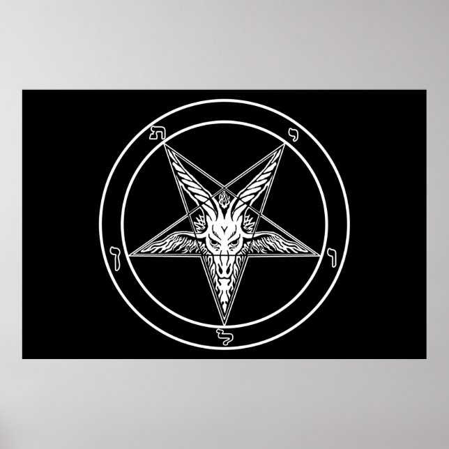 Baphomet Ancien Style ÉNORME Poster 40"x60" (Devant)