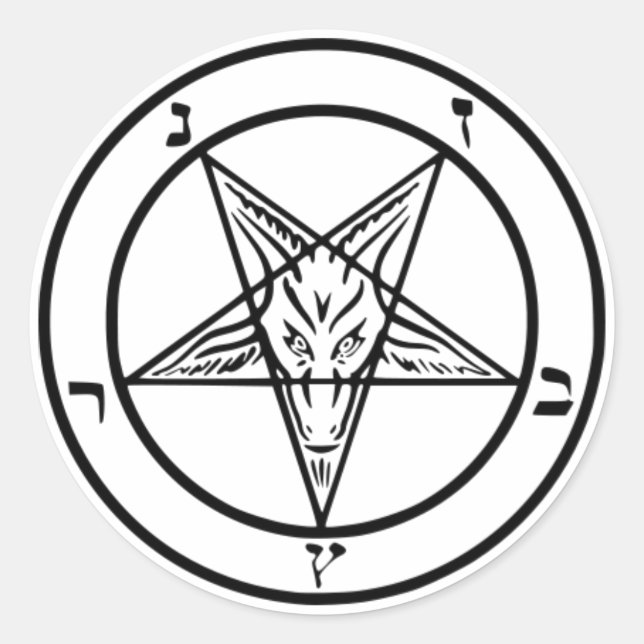 Baphomet-Aufkleber Runder Aufkleber (Vorderseite)